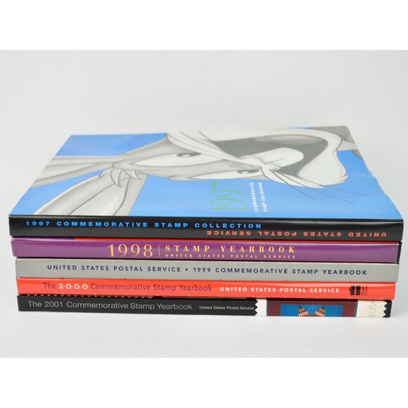 1997 1998 1999 200 2001 USPS Commemorative Stamp Collection Books Lot of 5 - Picture 1 of 3